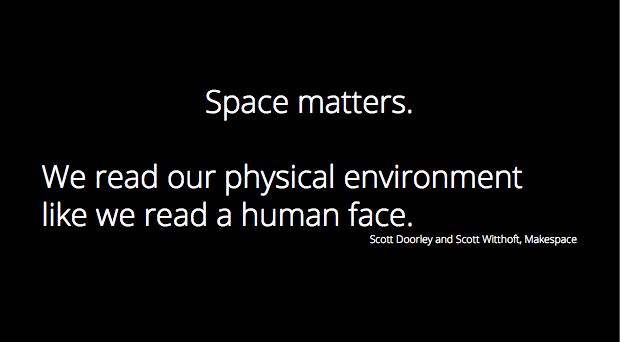 We read our physical environment like we read a human face. 